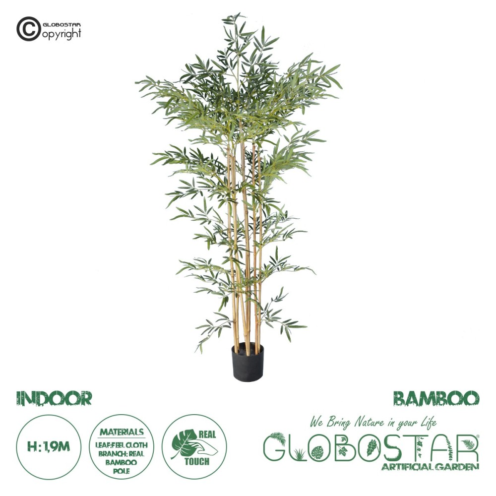 GloboStar® Artificial Garden BAMBOO 20036 Τεχνητό Διακοσμητικό Φυτό Μπαμπού Υ190cm